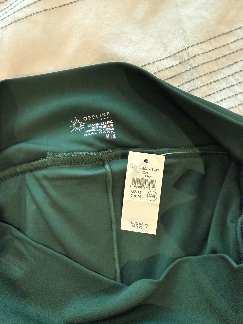 Aerie Offline Pleated Hunter Green Tennis Skirt with White Trim - Picture 4 of 4